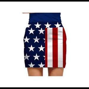 Loud mouth American flag golfing skirt skort 6